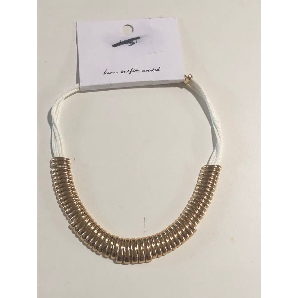 Ann Taylor LOFT Gold and White Necklace - Picture 3 of 5